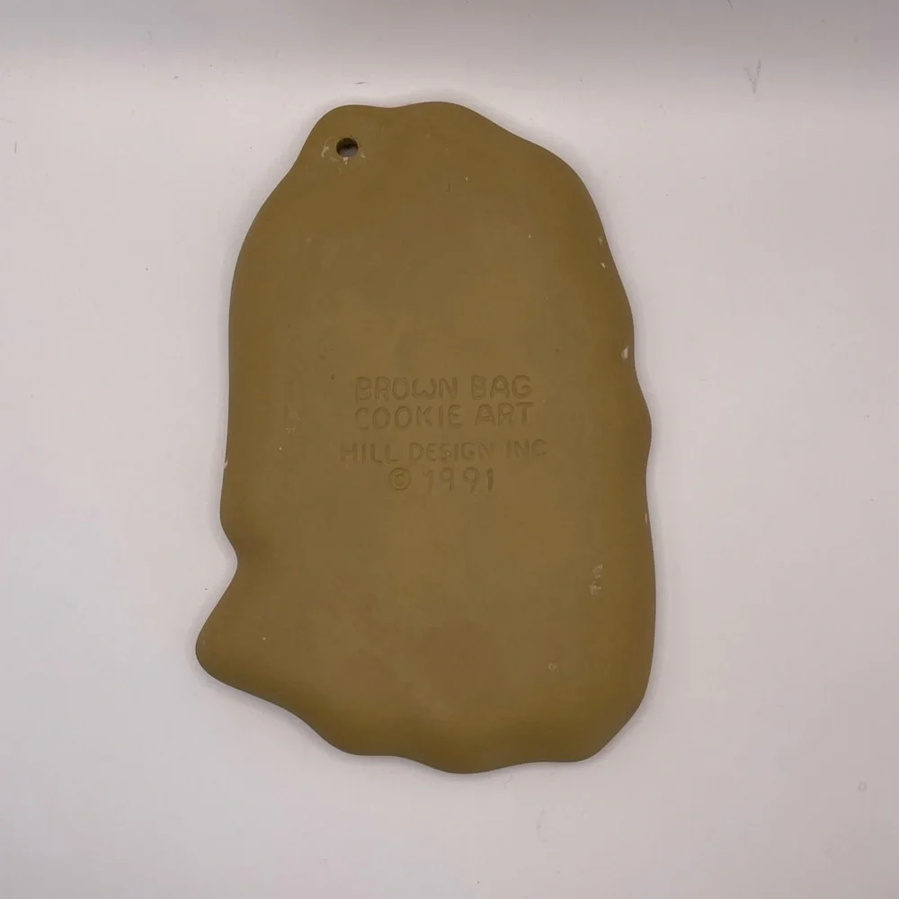 Brown Bag Vintage Ceramic Cookie Molds 3‎ Holiday Large Recipe Angel Tree Floral